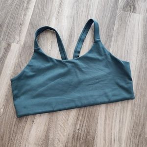 Girlfriend Collective Lou V back sports bra - moss - L